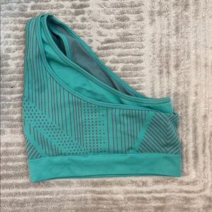 Fabletics Teal and Gray Sports Bra